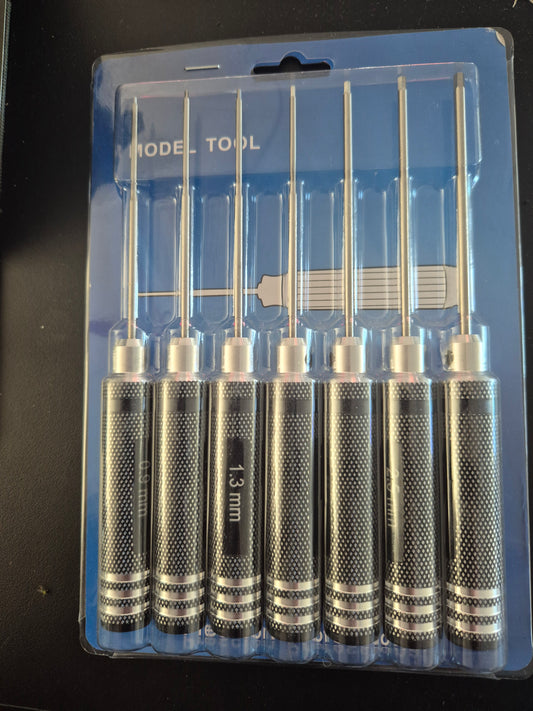 Precision Hex Screwdriver Set - Durable Steel Tips (7pcs)