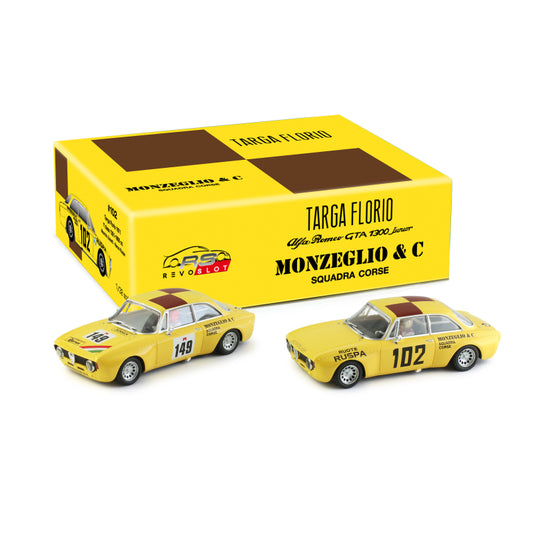 RevoSlot Alfa Romeo GTA 1300 Junior Monzeglio Squadra Corse Targa Florio 1971–1973 Twin Pack (RS0314)