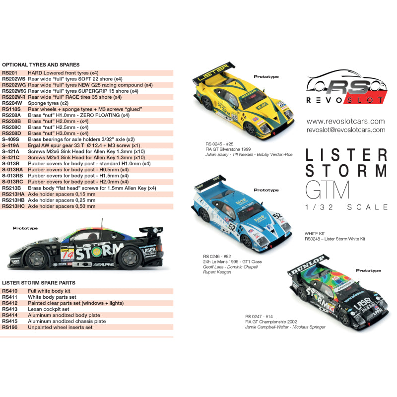 REVOSLOT Lister Storm GTM - White Kit (RS0248)